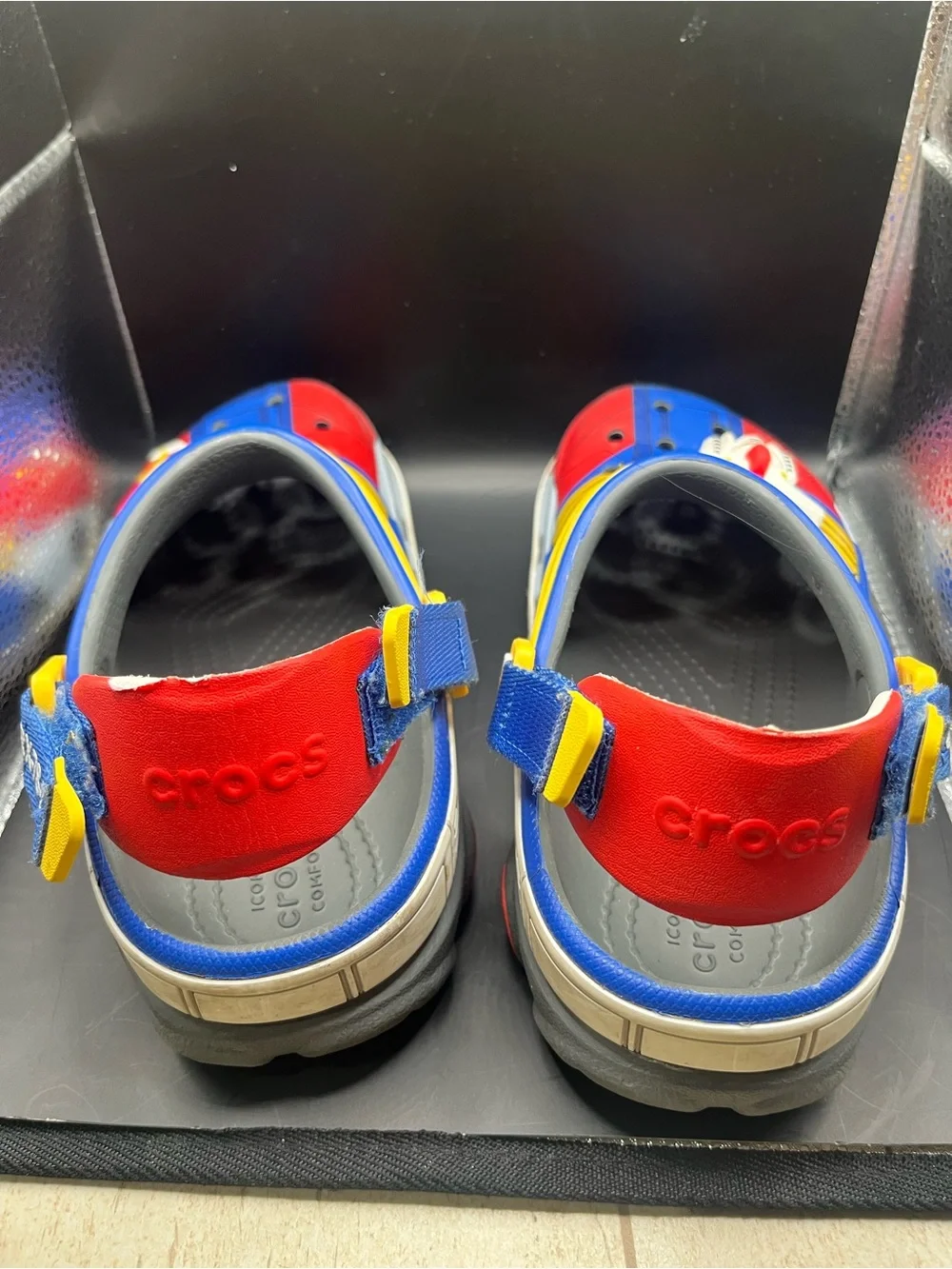 CROCS Kids' Blue, Red & Yellow Robot-Themed Clog